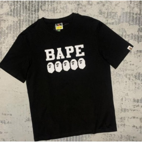 Black BAPE "BAPE" Ape Head Icons T-Shirt